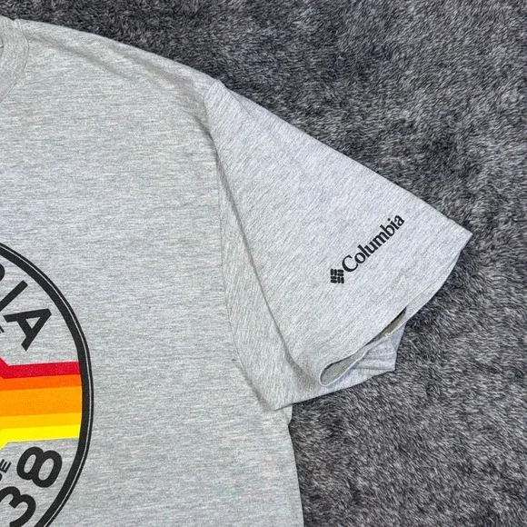 Columbia Sportswear T-Shirt Mens Large Gray Graphic Altitude Attitude 1938 Tee - Picture 4 of 9